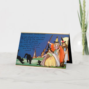 Vintage Hexen ergänzen Text Karte