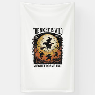 Vintage Hexen Halloween Mondschein Unfug Grafik_1 Banner