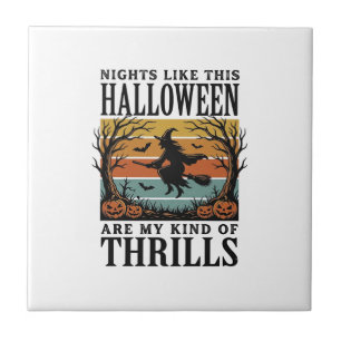 Vintage-Hexen-Halloween-Schreckensszenen-Gravur-De Fliese