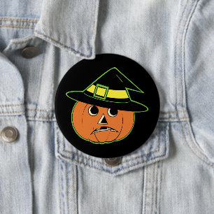 Vintage-Hexen-Kürbis-Knopf Button