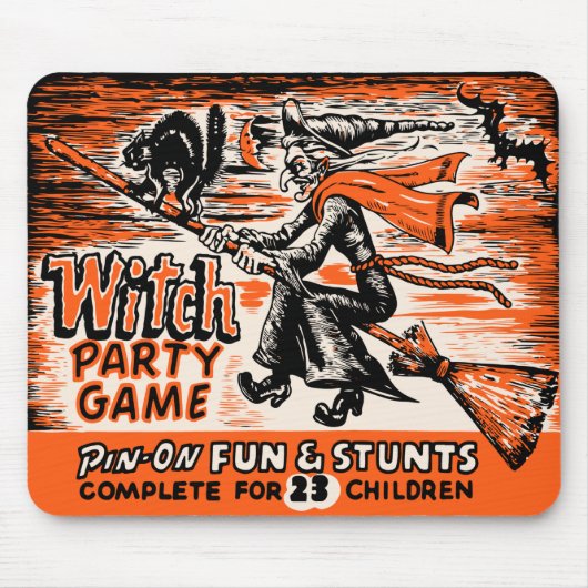 Vintage-Hexen-Party-Spiel Mousepad (Vorne)