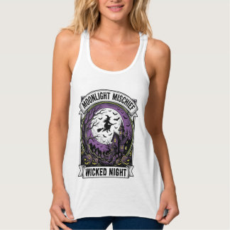 Vintage-Hexen-Shirt mondbeschienenes unheimliches Tank Top