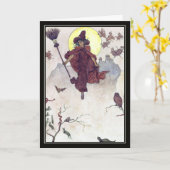 Vintage Hexen von Kate Greenaway Karte (Gelbe Blume)