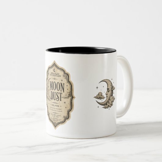 Vintage Hexenapotheke Potion-Etikett Kaffeetasse (VorderseiteRechts)