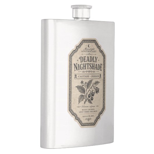 Vintage Hexenapotheke Potion Flachmann (Rechts)