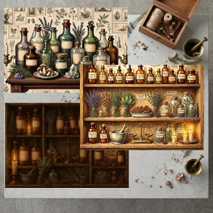 Vintage-Hexenapotheke-Renaissance-Apotheke  Geschenkpapier Set