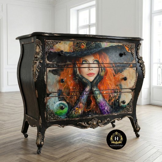 Vintage Hexenentkundung Seidenpapier