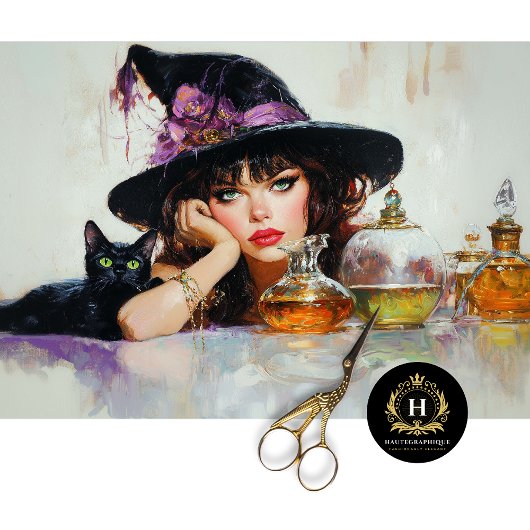 Vintage Hexenentkundung Seidenpapier