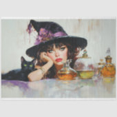 Vintage Hexenentkundung Seidenpapier (Vorderseite)