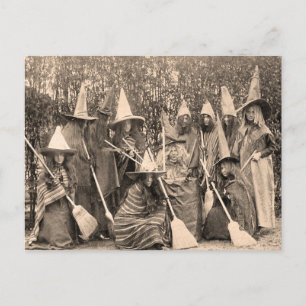 Vintage Hexenfoto Frauen in Kostümen Postkarte