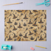 Vintage Hexenhats & Broomsticks Halloween Muster Seidenpapier (Basteln)
