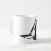 Vintage-Hexenhut für Halloween Kaffeetasse (Vorderseite Links)