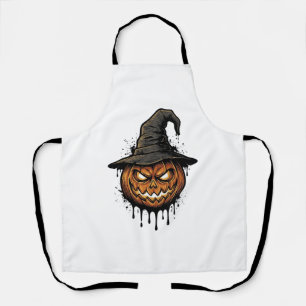 Vintage Hexenhut Kürbis Halloween Grafik_1 Schürze