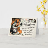 Vintage Hexenkalkengrüßkarte Karte (Gelbe Blume)