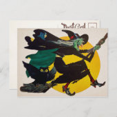 Vintage Hexenkarte Postkarte (Vorne/Hinten)