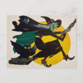 Vintage Hexenkarte Postkarte (Vorderseite)