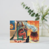 Vintage Hexenkasten-Postkarte Postkarte (Stehend Vorderseite)