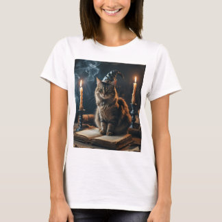 Vintage Hexenkatze mit Spellbook und Kerzen - Got T-Shirt