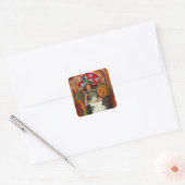 Vintage Hexenkleber - Trick oder Treten Quadratischer Aufkleber (Umschlag)