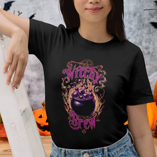 Vintage Hexenkleidung verspooky Halloween Look Dam T-Shirt