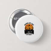 Vintage-Hexenkrankenschwester-Halloween-Design_1 Button (Vorne & Hinten)