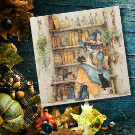 Vintage Hexenleser Tarot und Niedliche schwarze Ka Karte