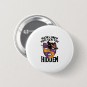 Vintage-Hexenmaske-Halloween-Gesichts-Illusionskun Button (Vorne & Hinten)