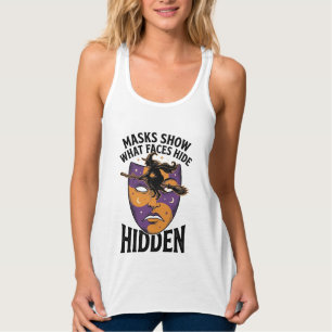 Vintage-Hexenmaske-Halloween-Gesichts-Illusionskun Tank Top