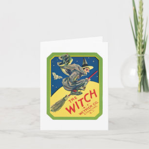 Vintage Hexenproduktmarke Art Karte