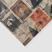 Vintage Hexensche Briefmarke Halloween-Dekoupage Seidenpapier (Ausschnitt)