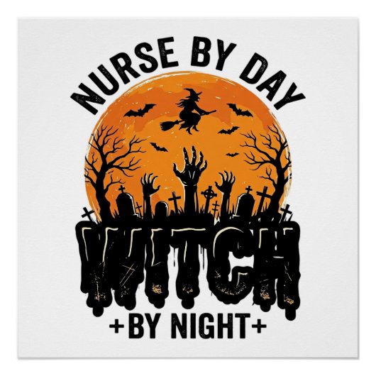 Vintage-Hexenschwester-Halloween-Design_1 Poster (Vorderseite)