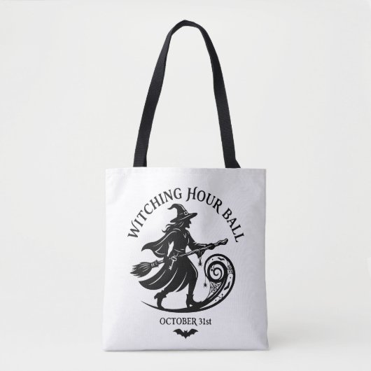 Vintage Hexenstunde Ball Halloween Tasche (Vorderseite)