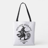 Vintage Hexenstunde Ball Halloween Tasche (Rückseite)