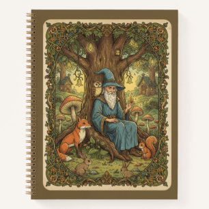 Vintage Hexenwald & Enchanted Forest Tiere Notizblock