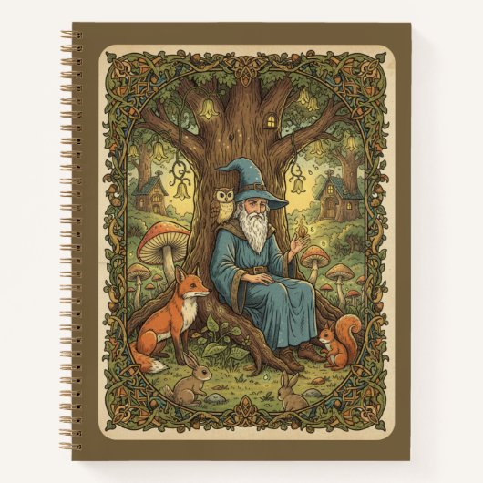 Vintage Hexenwald & Enchanted Forest Tiere  Notizblock (Vorderseite)