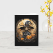 Vintage Hexerei Wiccan Gothic Hexeny Halloween Karte (Gelbe Blume)