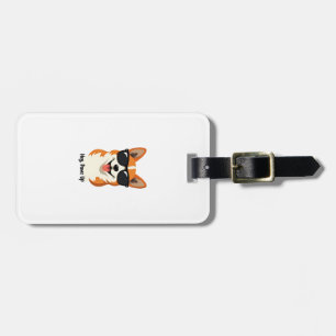 Vintage Hey, Paws hoch Corgi mit Sonnenbrille Süße Gepäckanhänger