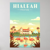 Vintage Hialeah Florida Poster (Vorne)