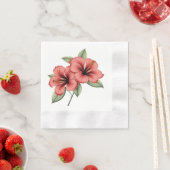 Vintage Hibiscus Serviette (Beispiel)