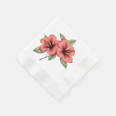 Vintage Hibiscus Serviette (Ecke)