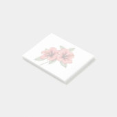 Vintage Hibiskus Post-it Klebezettel (angewinkelt)