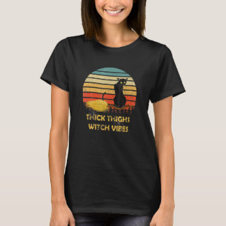Vintage Hick Highs Hexen-Vibes Hexen-Halloween-Kat T-Shirt