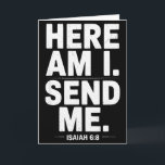 Vintage Hier bin ich, sende mich Missionsteam Miss Karte<br><div class="desc">Vintage Hier bin ich,  sende mich Missionsteam Missionarsreise</div>