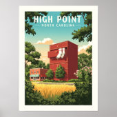 Vintage High Point North Carolina Poster (Vorne)
