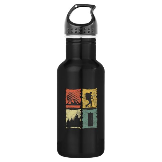 Vintage Hiking Edelstahlflasche (Vorderseite)