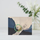 Vintage Hiking in Mountains Collage Postkarte (Stehend Vorderseite)