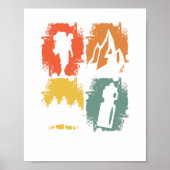 Vintage Hiking Poster (Vorne)