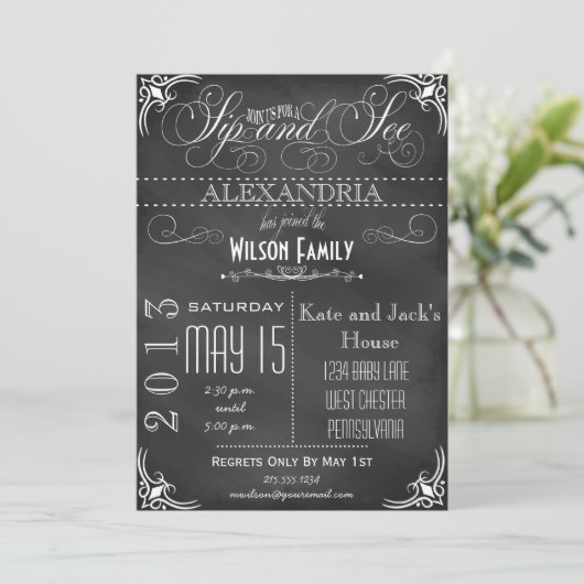 Vintage Hilfe und Einladung (Stehend Vorderseite)