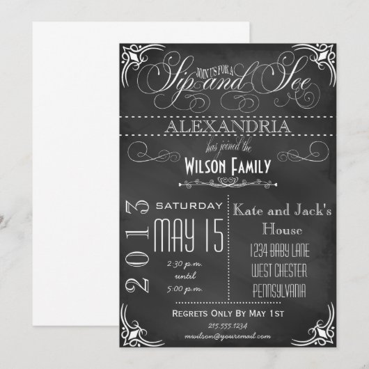 Vintage Hilfe und Einladung (Vorne/Hinten)