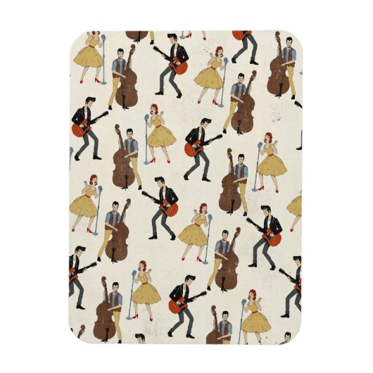 Vintage Hillbill Rockers Magnet (Vertikal)